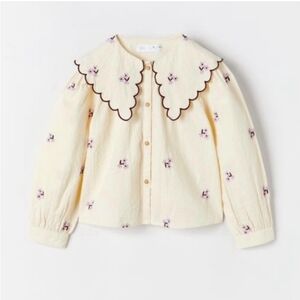 Zara Girls Embroidered Longsleeves